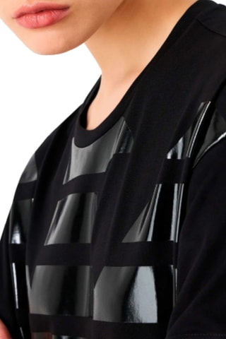 T-shirt en coton biologique - Noir - Emporio Armani