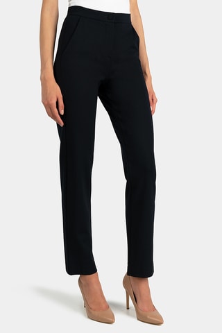 Pantalon straight taille haute - Noir - Emporio Armani