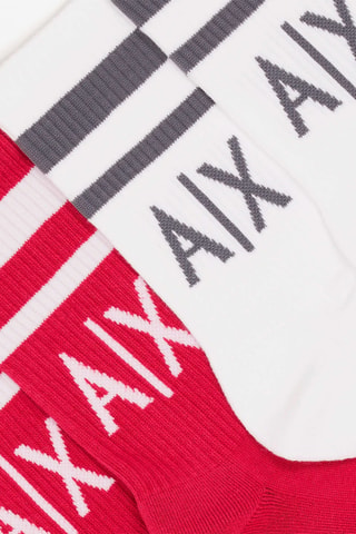 2 paires de chaussettes - Rouge et blanc - Armani Exchange