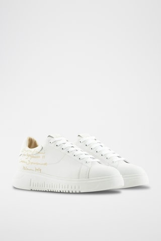 Baskets en cuir - Blanc - Emporio Armani