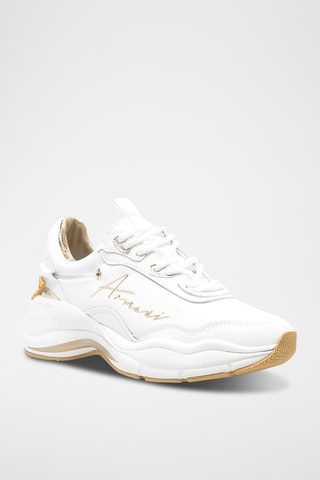Baskets en cuir - Blanc - Emporio Armani