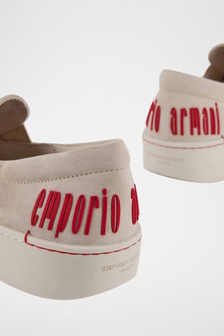 Slip-on en nubuck- Beige - Emporio Armani
