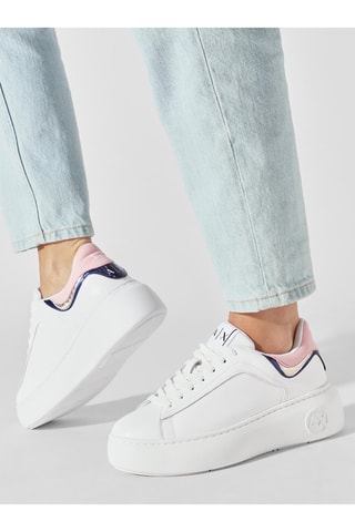 Baskets en cuir - Blanc - Armani Exchange