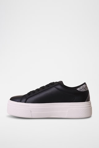 Baskets plateformes en cuir - Noir - Armani Exchange