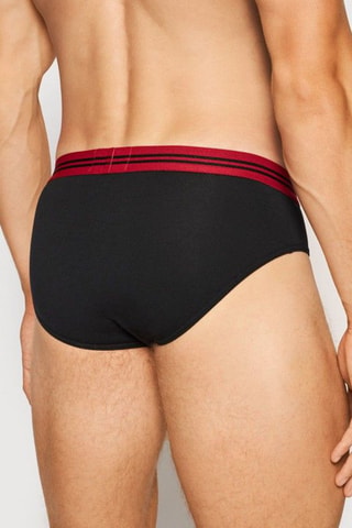 3 slips - Noir et rouge - Emporio Armani