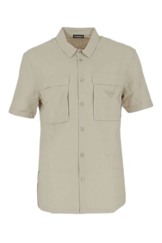Chemise de plage en lin - Beige - Emporio Armani