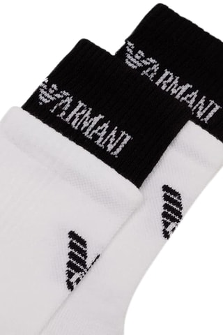 Chaussettes - Blanc et noir - Emporio Armani