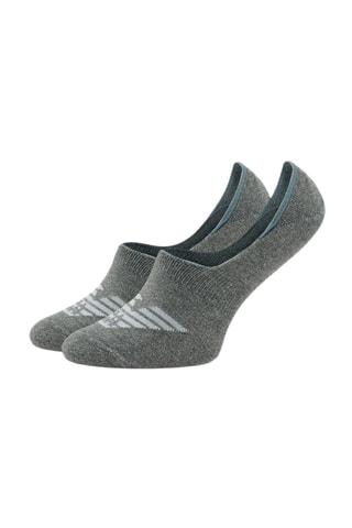 3 paires de protège-pieds - Bleu marine et blanc - Emporio Armani