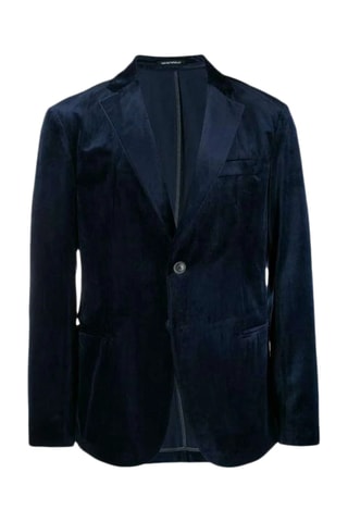 Veste en velours - Bleu marine - Emporio Armani