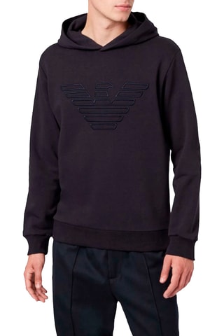 Sweat à capuche - Bleu marine - Emporio Armani
