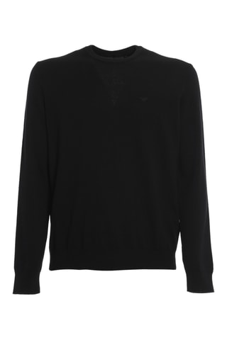 Pull en laine vierge - Noir - Emporio Armani