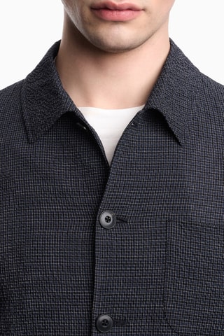 Veste en laine - Bleu nuit - Emporio Armani