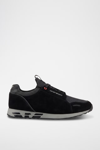 Baskets en nubuck - Noir - Emporio Armani