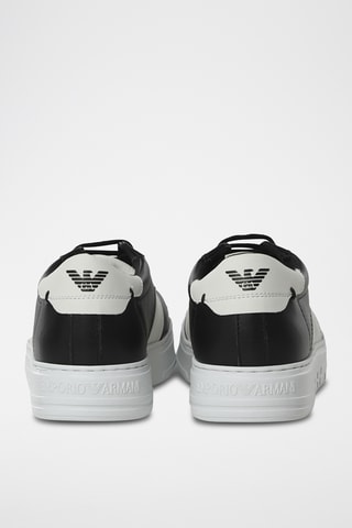 Baskets en cuir - Noir - Emporio Armani