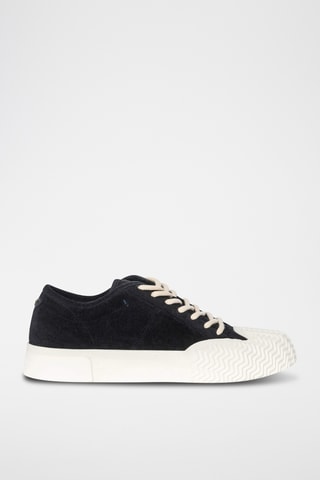 Baskets en nubuck - Bleu marine - Emporio Armani