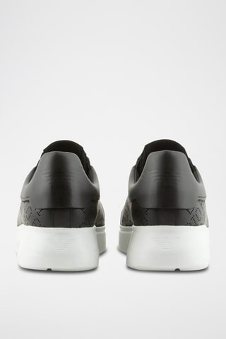 Baskets en cuir - Noir - Emporio Armani