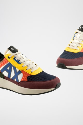 Baskets - Bordeaux et kaki - Armani Exchange