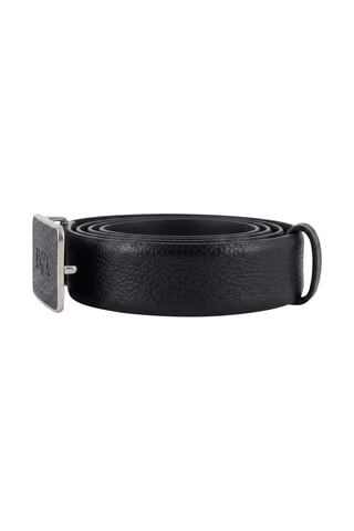 Ceinture en cuir de veau - Noir - Emporio Armani