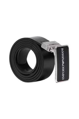 Ceinture en cuir - Noir - Emporio Armani
