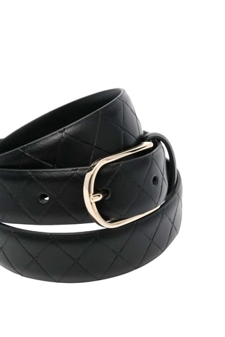 Ceinture en cuir - Noir - Emporio Armani