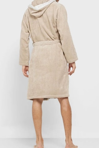 Peignoir à capuche - Beige - Emporio Armani