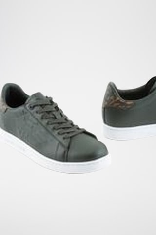 Baskets en cuir - Vert foncé - EA7