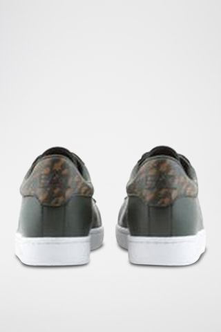 Baskets en cuir - Vert foncé - EA7