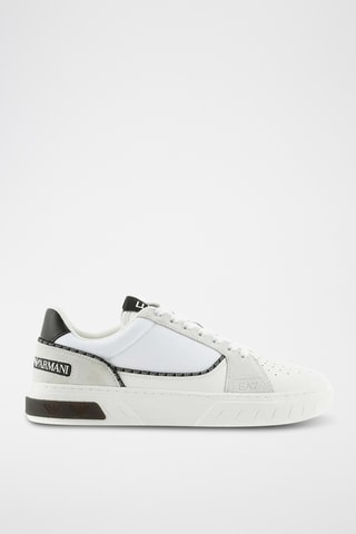 Baskets en cuir - Blanc et noir - EA7