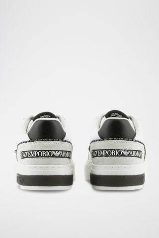 Baskets en cuir - Blanc et noir - EA7