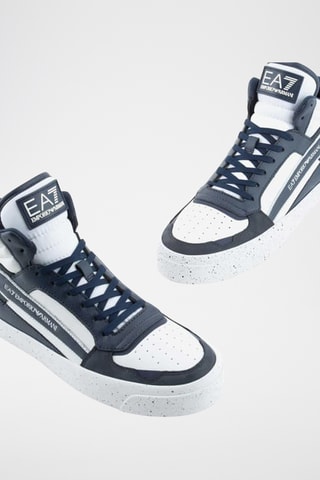 Baskets montantes en cuir - Noir - EA7