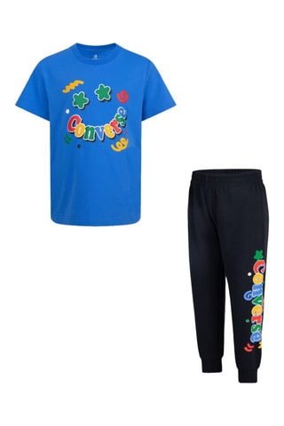 T-shirt e pantaloni - Nero e blu