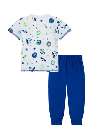 T-shirt e pantaloni sportivi - Bianco e blu