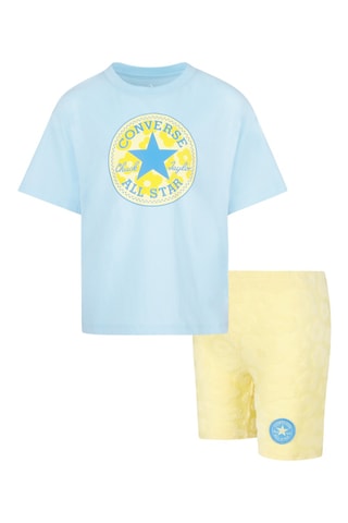T-shirt e shorts - Blu e giallo