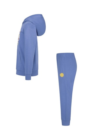 Felpa con cappuccio e pantaloni - Nero e blu