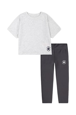 T-shirt e leggings - Marrone