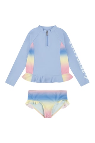 Tankini - Blu, giallo e rosa