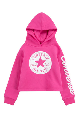 Felpa con cappuccio - Bianco e rosa