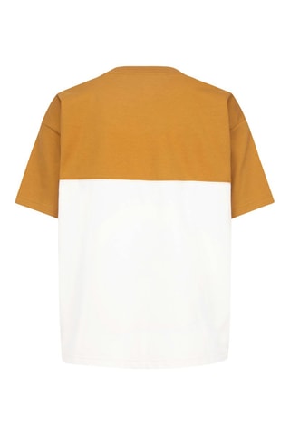 T-shirt relaxed - Bianco e marrone