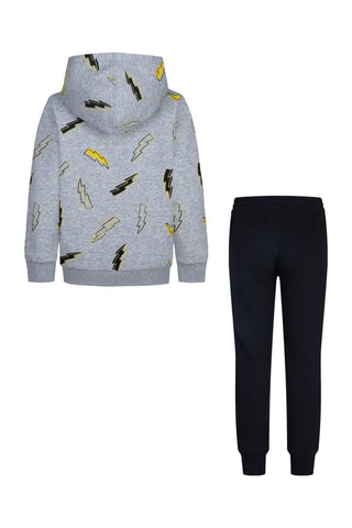 Felpa con cappuccio e pantaloni sportivi - Nero e grigio