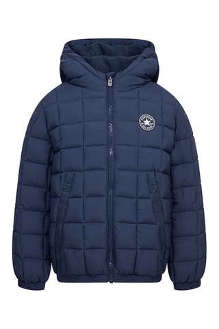 Piumino con cappuccio - Blu