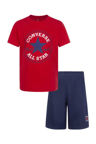 T-shirt e shorts - Bianco, rosso e blu