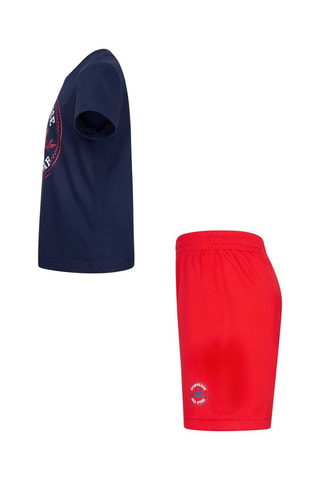 T-shirt e shorts - Bianco, rosso e blu