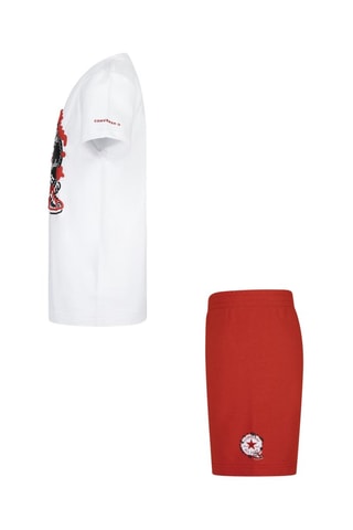 T-shirt e bermuda - Bianco e rosso