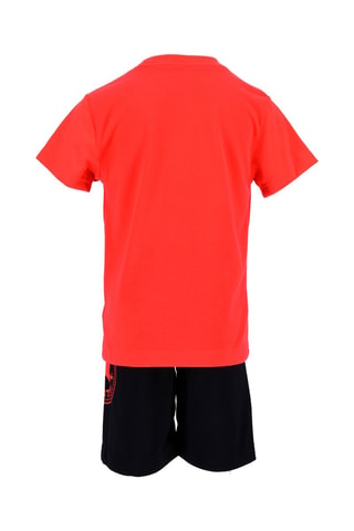 T-shirt e shorts - Bianco, nero e rosso
