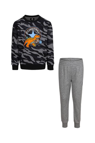 Felpa e pantaloni sportivi - Nero e grigio