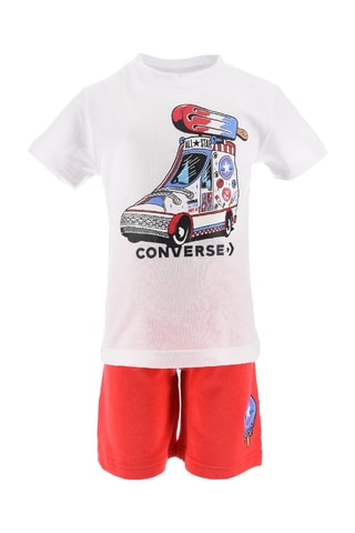 T-shirt e shorts - Bianco e rosso