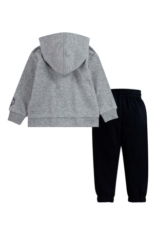 Felpa con cappuccio e pantaloni sportivi - Nero e grigio