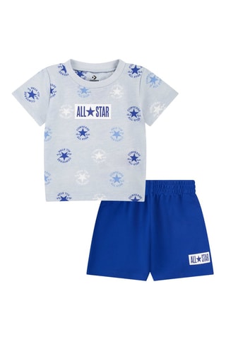 T-shirt e shorts - Bianco e blu
