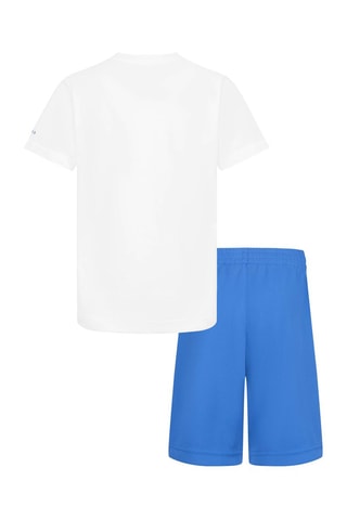 T-shirt e shorts - Bianco, blu e giallo