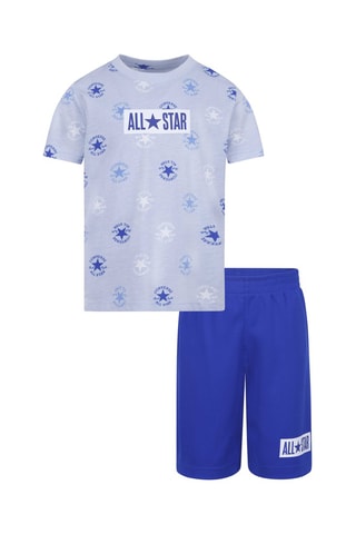 T-shirt e shorts - Bianco e blu